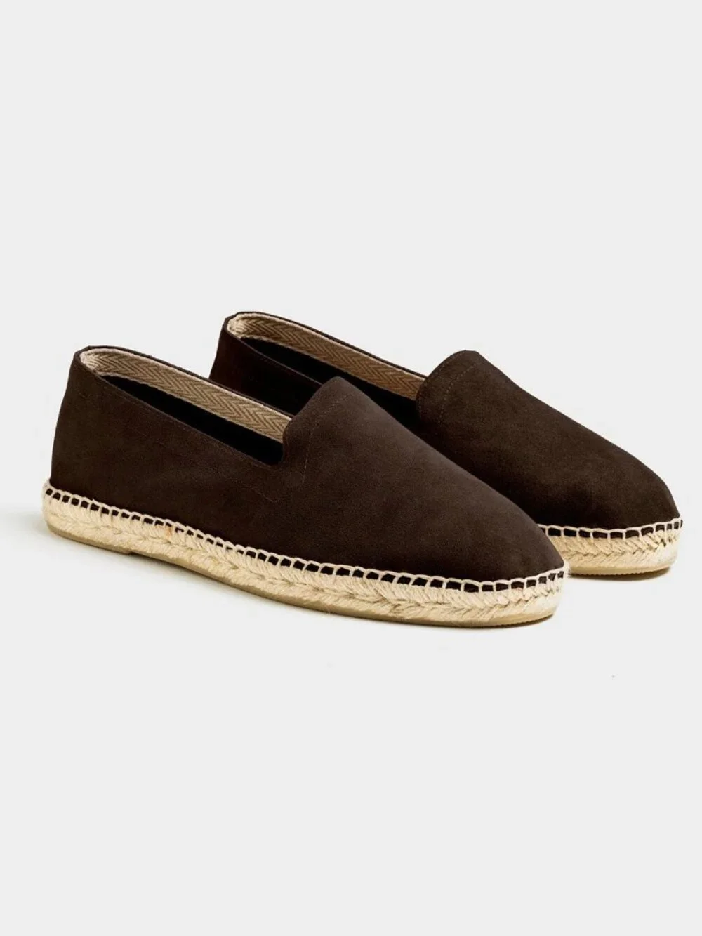 NEW The Resort Co Espadrilles Dark Brown Suede